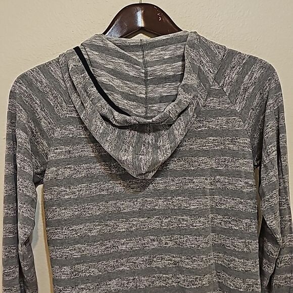 Columbia Wannacut Ridge EXS Full Zip Hoodie Striped Gray Medium - Picture 4 of 9